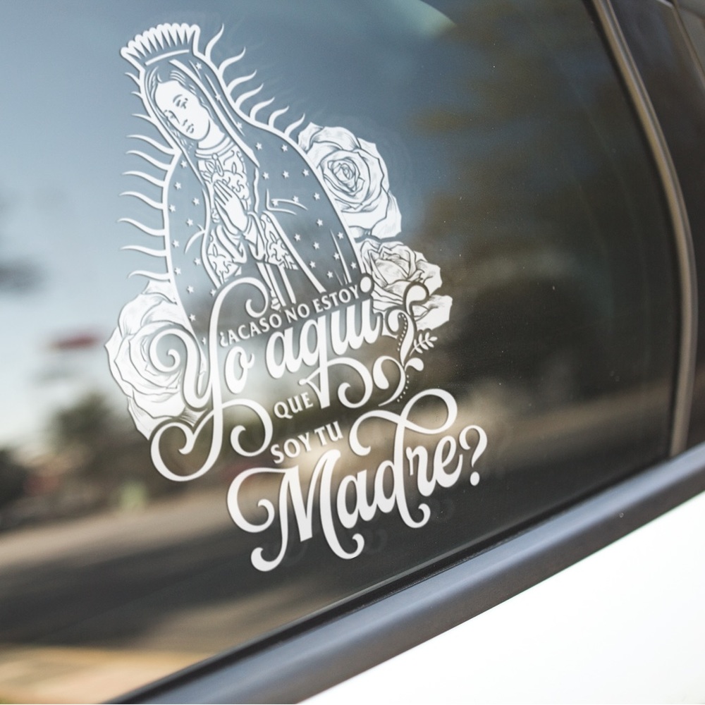 2 Designs BNWT Window/Glass Decal “La Virgen María” White
